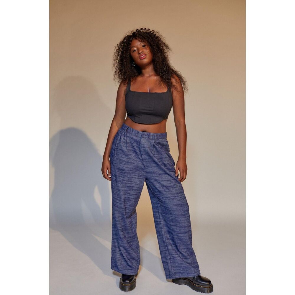 Urban Outfitters UO Elliot Low Slung Trouser Pants Size Small Blue